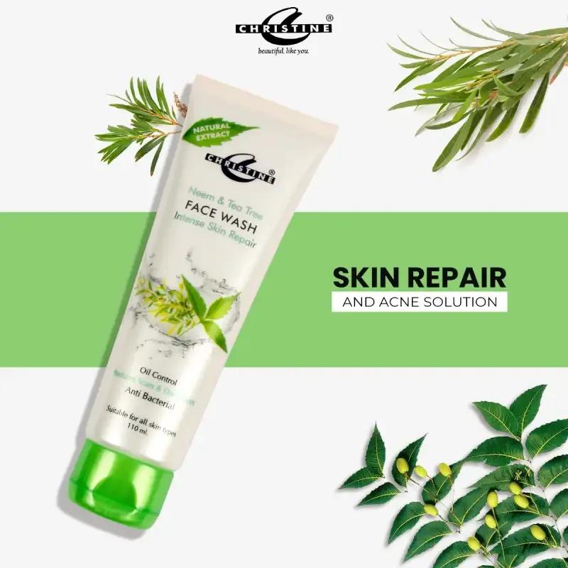Christine Neem Tea Tree Face Wash 110ml Brightening Anti Dark Spot